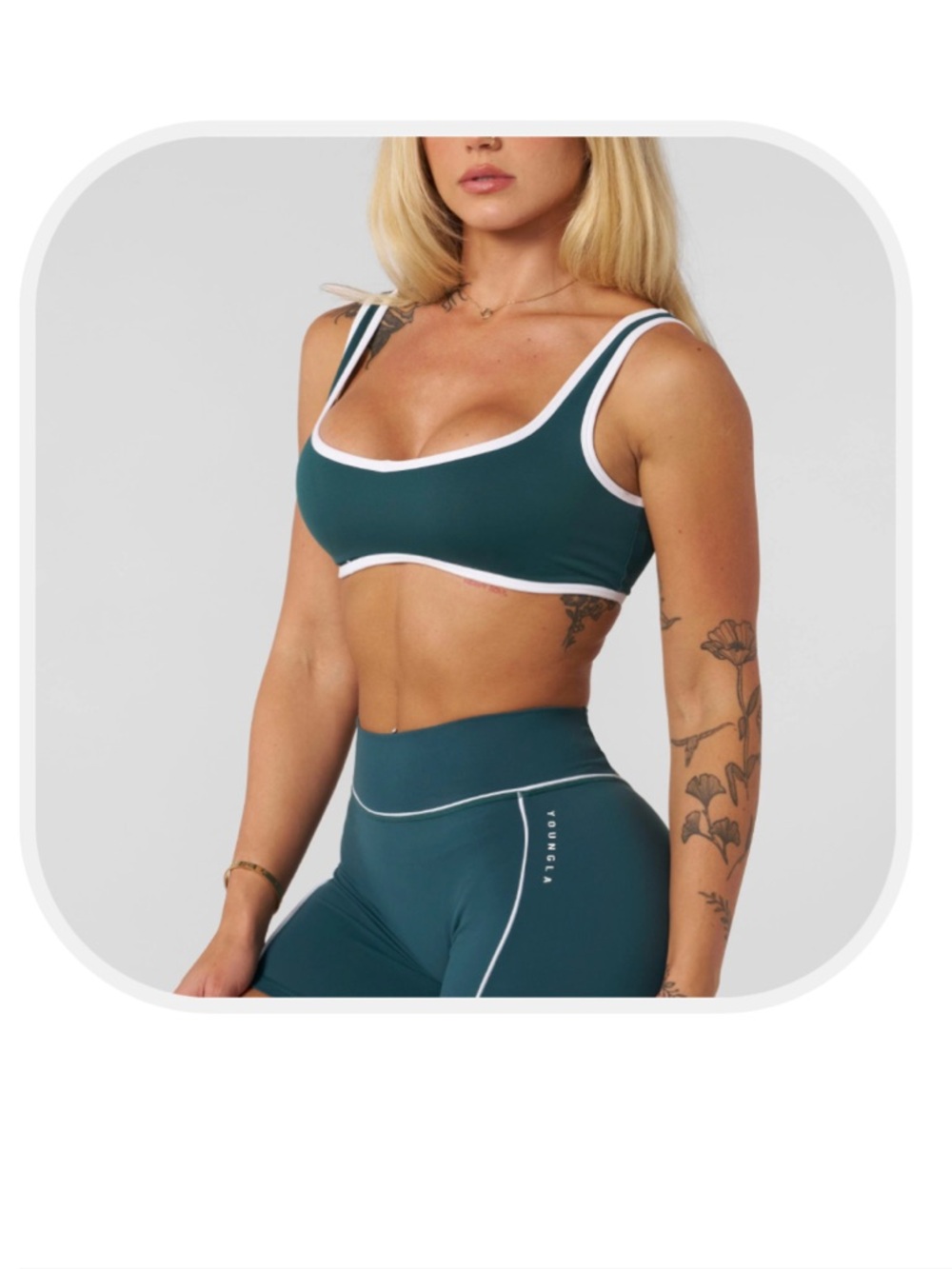 Young LA Elevate Outline Bra - Teal